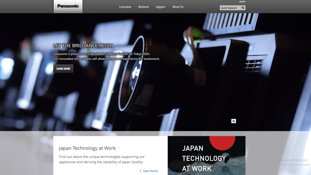 海外で評価されている製造業のグローバルサイト10選_日本企業編_panasonic