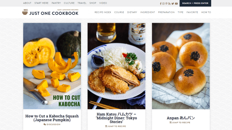 インバウンド(訪日外国人観光客)向けウェブサイト JUST ONE COOKBOOK