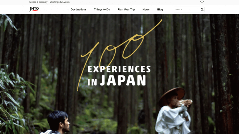 インバウンド(訪日外国人観光客)向けウェブサイト JNTO