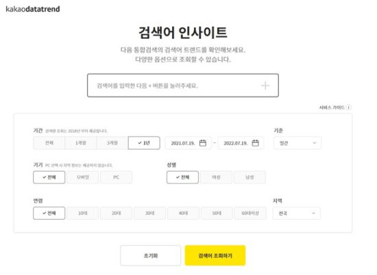 kakao data trend
