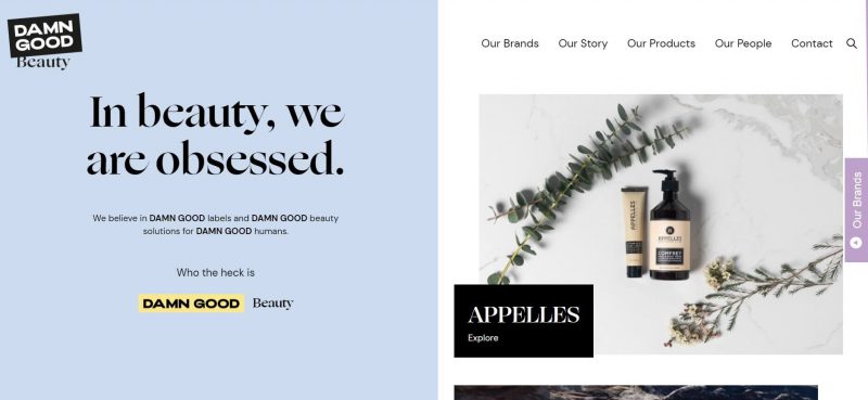 Damn Good beauty website