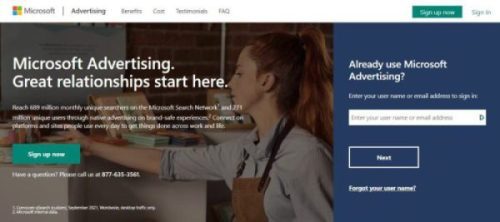 Microsoft ad bing ads