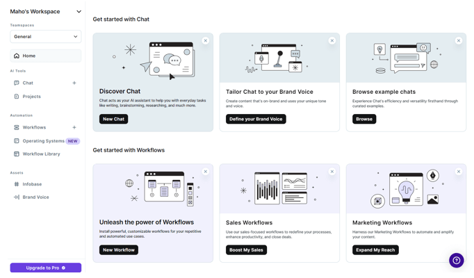 copy ai interface