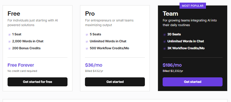 copy ai pricing