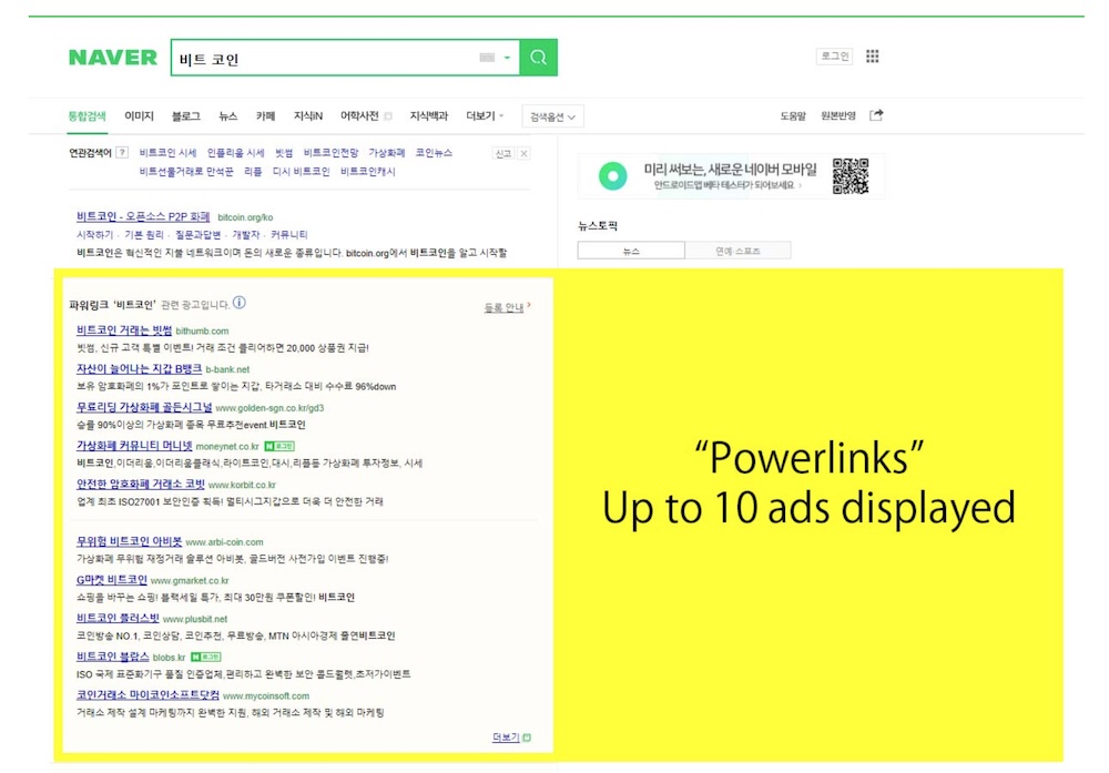 naver powerlink ads