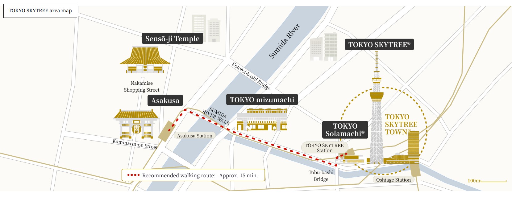 Tokyo Skytree website map design